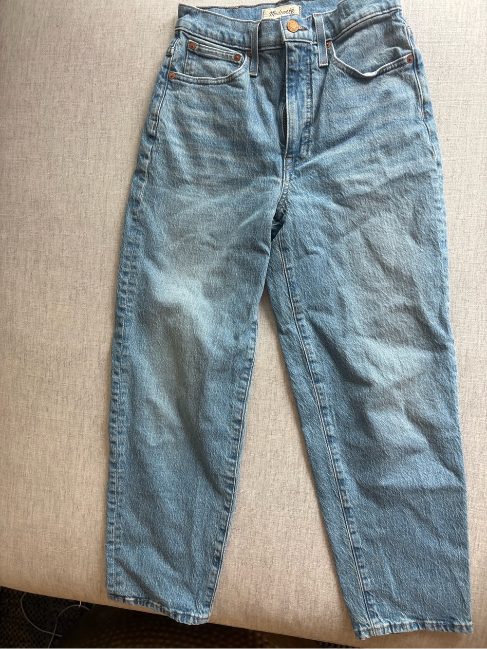 Madewell High-Rise Tapered Straight-Leg Jeans